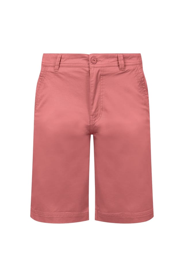 Weird Fish Weird Fish Men's Rayburn Cotton Flat Front Shorts in Light Red - 2