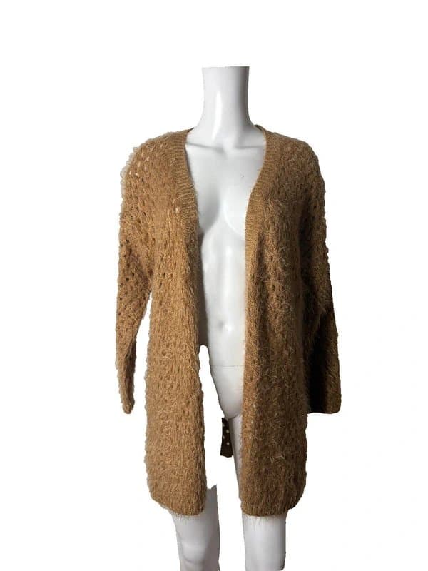 Marble Marble Crochet Cardigan Size 2 UK 10 Camel Stretch Womens Top NEW EU 38 RRP £66