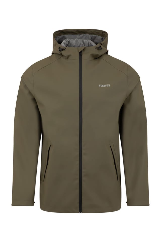 Weird Fish Weird Fish Men's Woods Waterproof Rain Jacket in Pale Green - 2