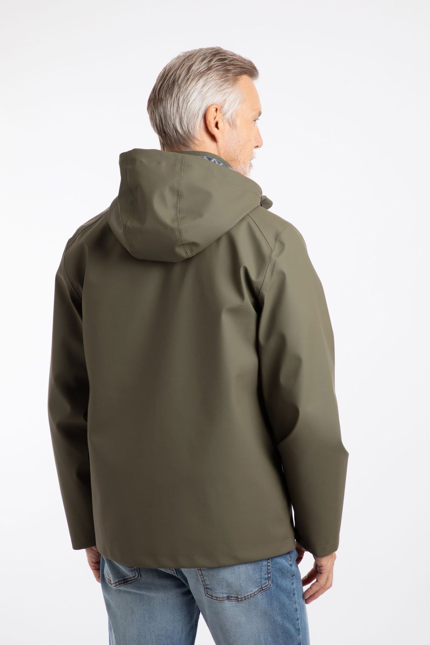 Weird Fish Weird Fish Men's Woods Waterproof Rain Jacket in Pale Green - 4