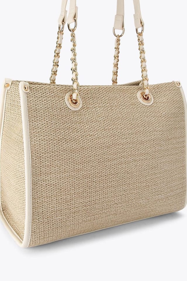 Carvela Carvela Women's 'Sorrento Midi Raffia' Bag in Beige - 3