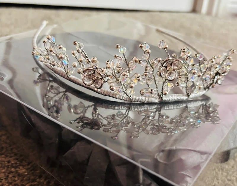 Next Wedding bride tiara hairband gemstone statement party hen do same day post