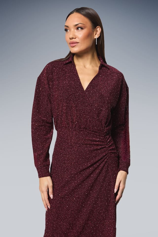 Principles Principles Women's Burgundy Hot Fix Jersey Shirt Dress - 2