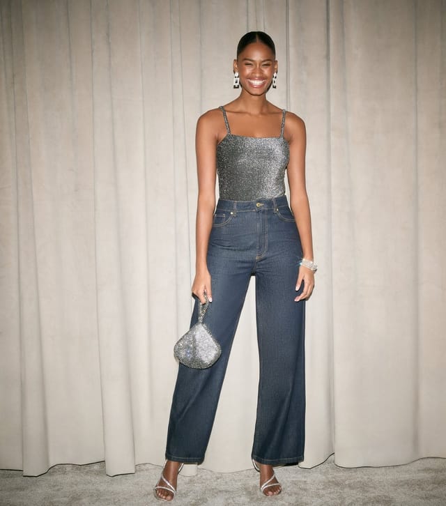New Look Women's Gunmetal Metallic Square Neck Bodysuit New Look - 2