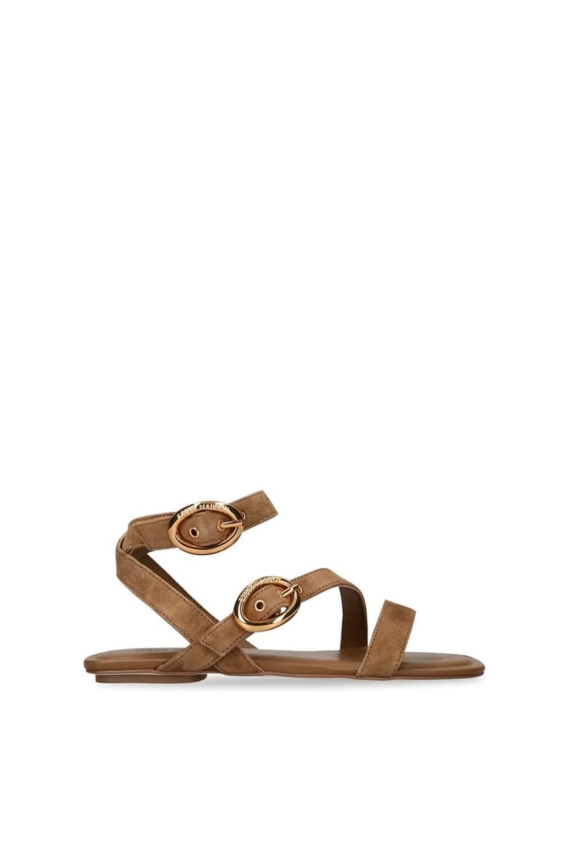 Steve Madden STEVE MADDEN Women's 'Karmin Brown Suede' Suede Sandals - 1
