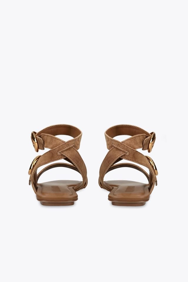 Steve Madden STEVE MADDEN Women's 'Karmin Brown Suede' Suede Sandals - 3