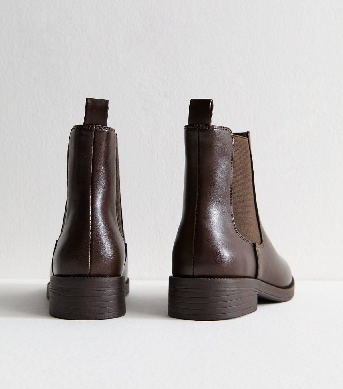 New Look Women's Dark Brown Faux Leather Chelsea Boots New Look - 4