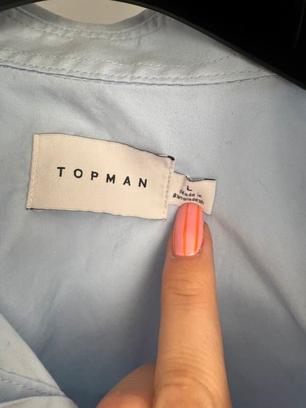 Topman Topman blue long Sleeve Shirt – Size L