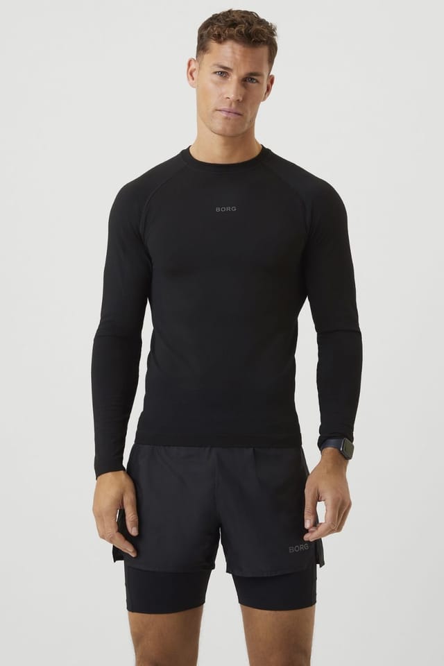 Bjorn Borg Bjorn Borg Men's Designer Long Sleeve T-Shirt in Black - 3