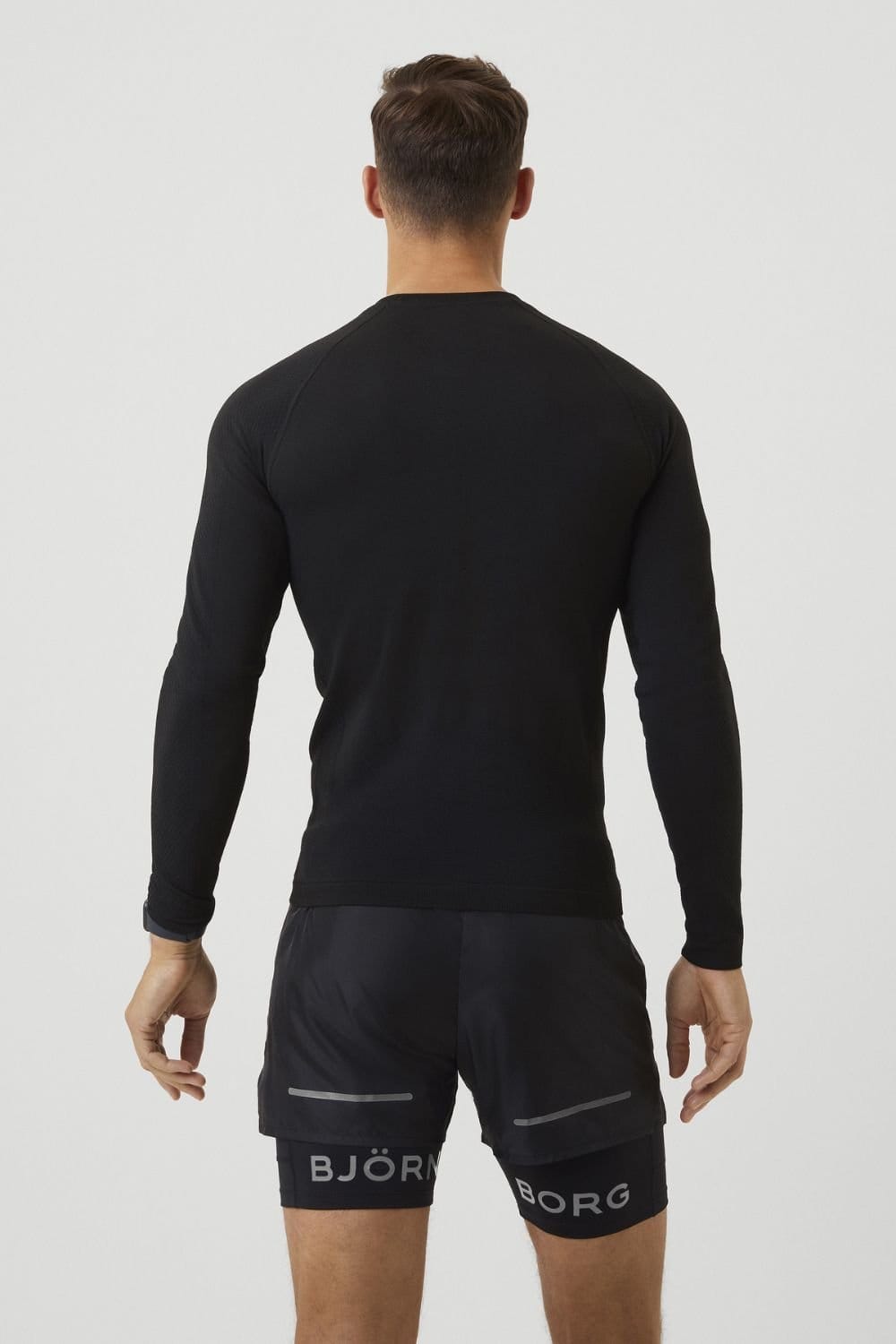 Bjorn Borg Bjorn Borg Men's Designer Long Sleeve T-Shirt in Black - 4