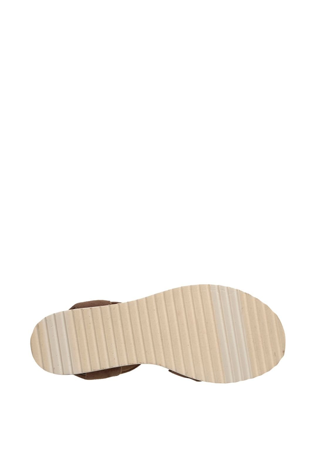 Skechers Skechers Women's DESERT KISS Slip-Ins Washed Canvas Cross Strap Sandal Chocolate Washed Canvas - 4