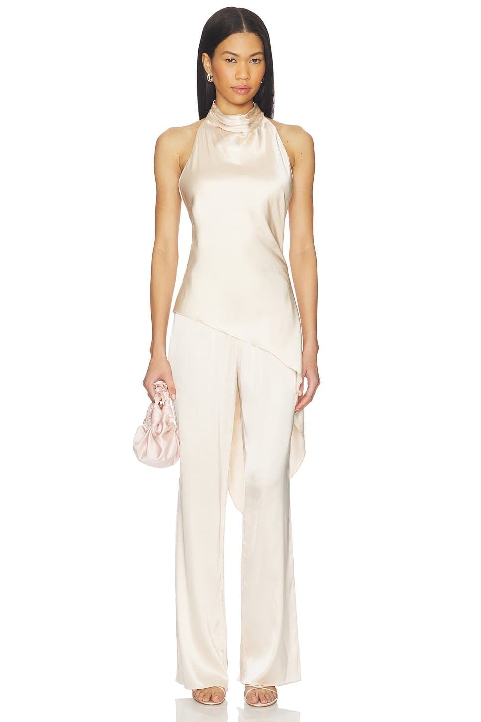 revolve Revolve Carlotta Vanilla Satin Halter Top