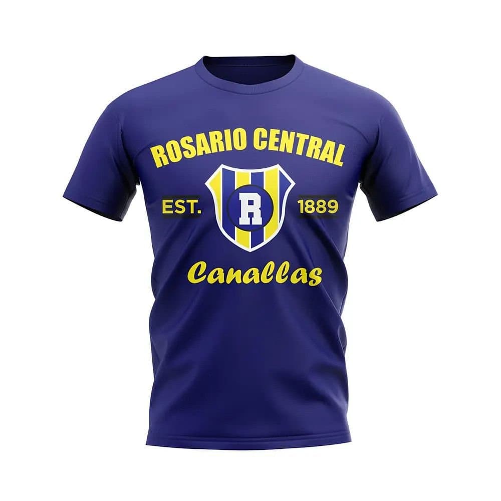 Rosario Central Rosario Central Men's Personalised Established Football T-Shirt in Navy