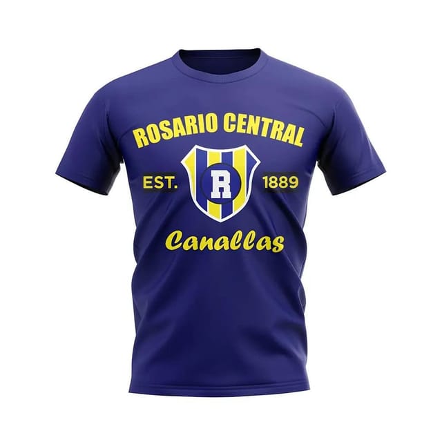 Rosario Central Rosario Central Men's Personalised Established Football T-Shirt in Navy - 2