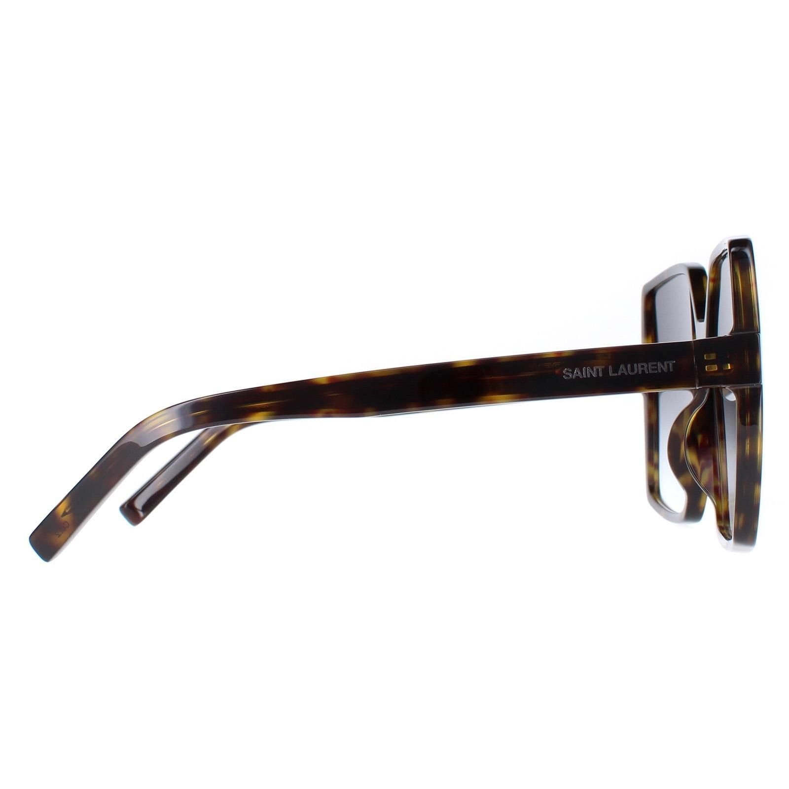 Saint Laurent Saint Laurent Women's Square Havana Blue Gradient SL 232-BETTY in Brown - 4