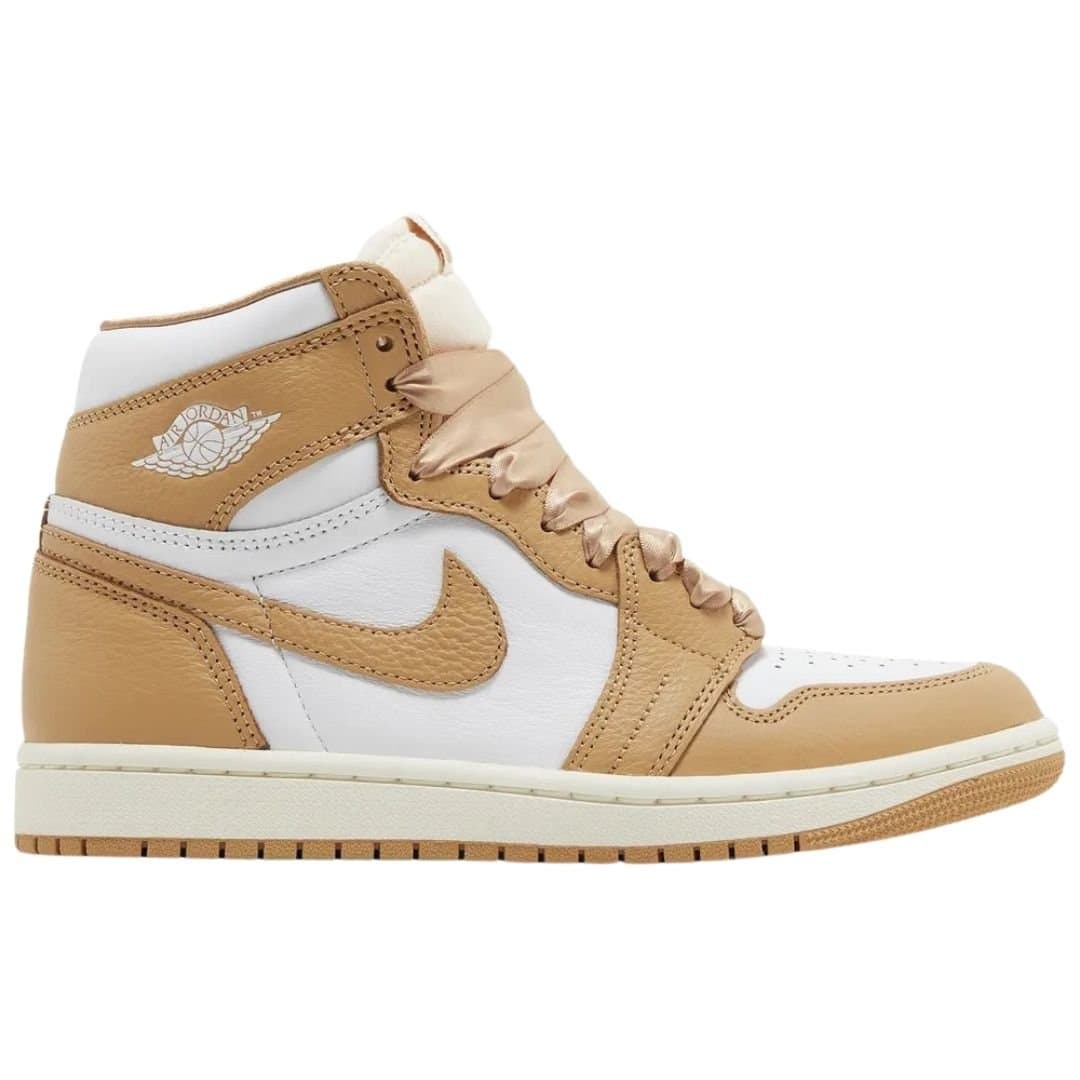 Nike Nike Women's Air Jordan 1 Retro High OG Praline Tan High Top Sneakers in White