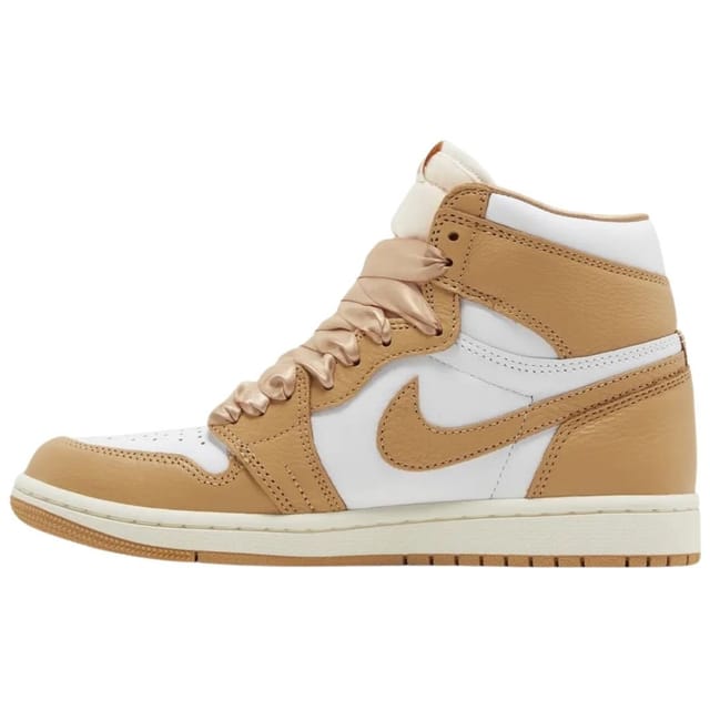 Nike Nike Women's Air Jordan 1 Retro High OG Praline Tan High Top Sneakers in White - 2