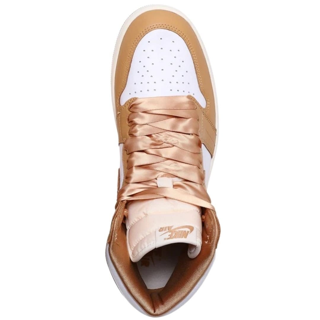 Nike Nike Women's Air Jordan 1 Retro High OG Praline Tan High Top Sneakers in White - 4
