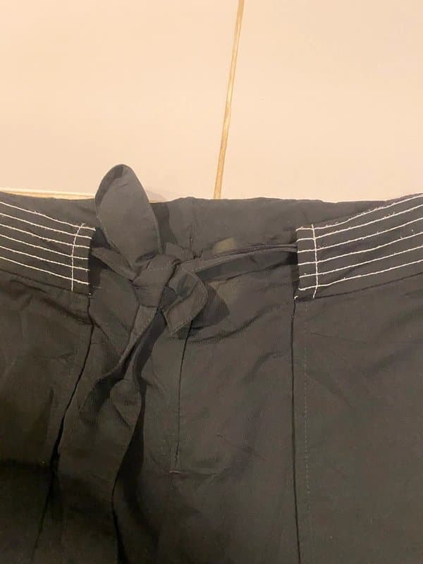 Nike Vintage y2k Nike black sporty wide leg cargo trousers with tie waist