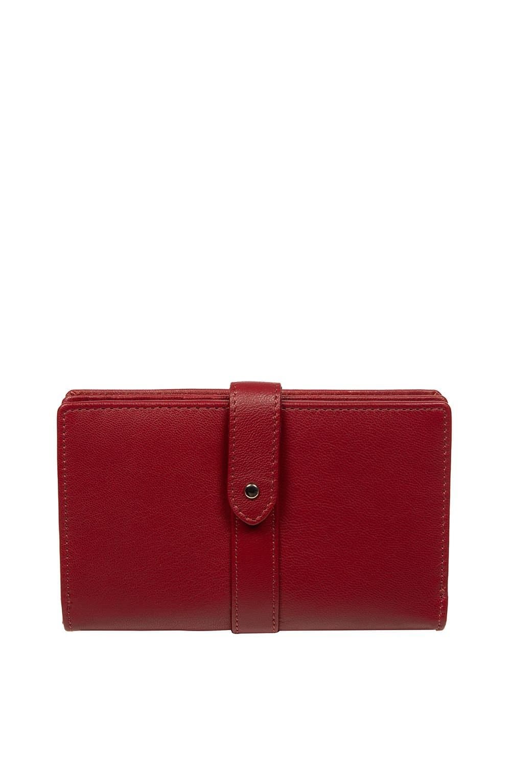 NiNa Amora NiNa Amora Women's 'Gabriela' Black Leather Purse in Red