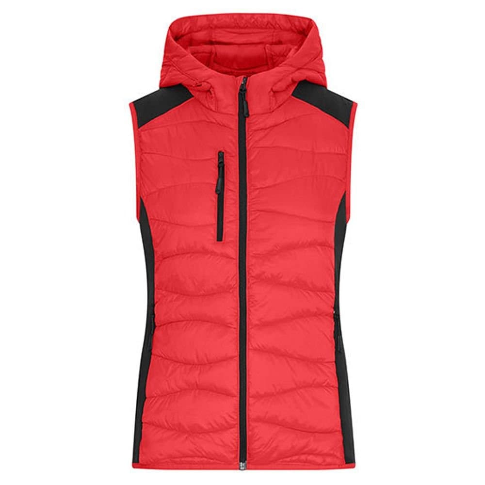 James and Nicholson James and Nicholson Women's Hybrid Gilet in Red