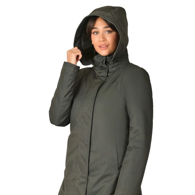 Weatherbeeta Weatherbeeta Women's Equestrian Waterproof Longline All Purpose Jacket in Bottle Green - 3