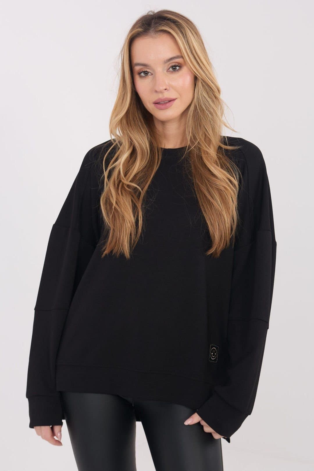Love Lace Love Lace Women's Casual Viscose Elastane Blouse in Black