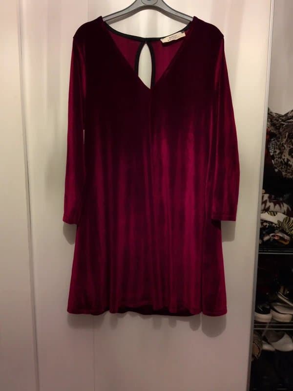 Urban Outfitters Cutout Velvet Mini Dress