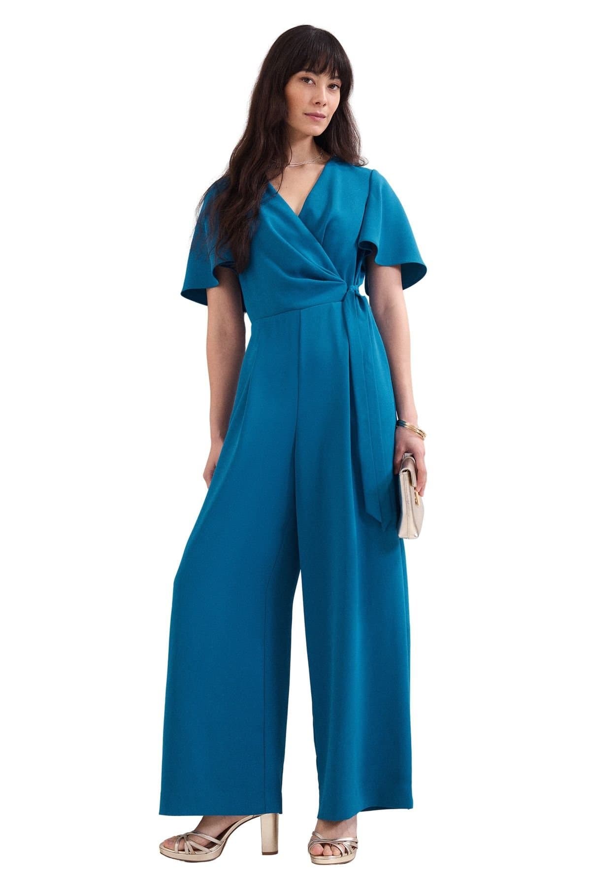 Phase Eight Phase Eight Women's Petite Julissa Jumpsuit in Turquoise