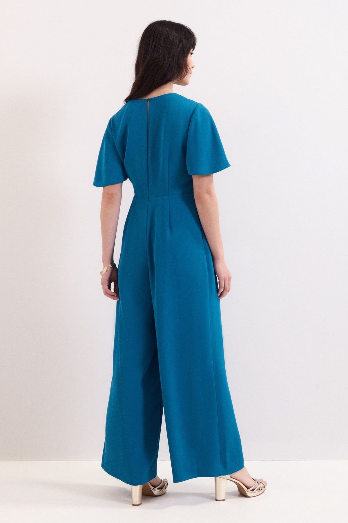 Phase Eight Phase Eight Women's Petite Julissa Jumpsuit in Turquoise - 4