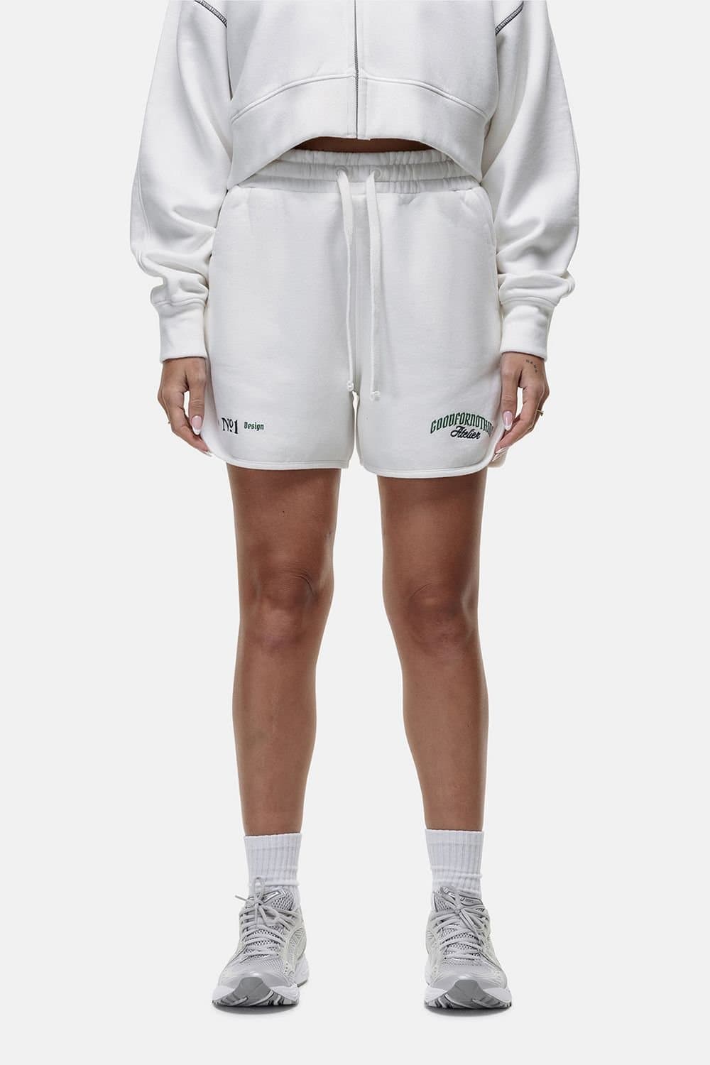 Good For Nothing Good For Nothing Women's Relaxed Fit Jersey Shorts in White