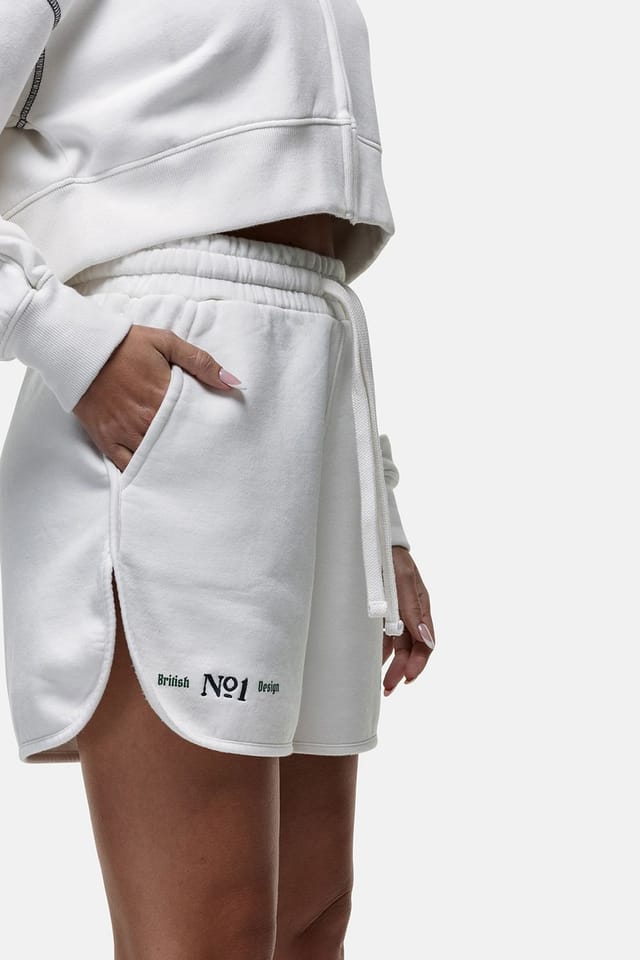 Good For Nothing Good For Nothing Women's Relaxed Fit Jersey Shorts in White - 2