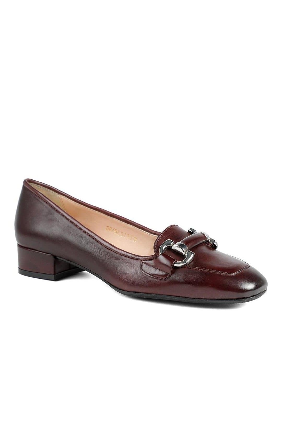 Jones Bootmaker Jones Bootmaker Women's Editta Smart Leather Slip-On Shoes in Burgundy