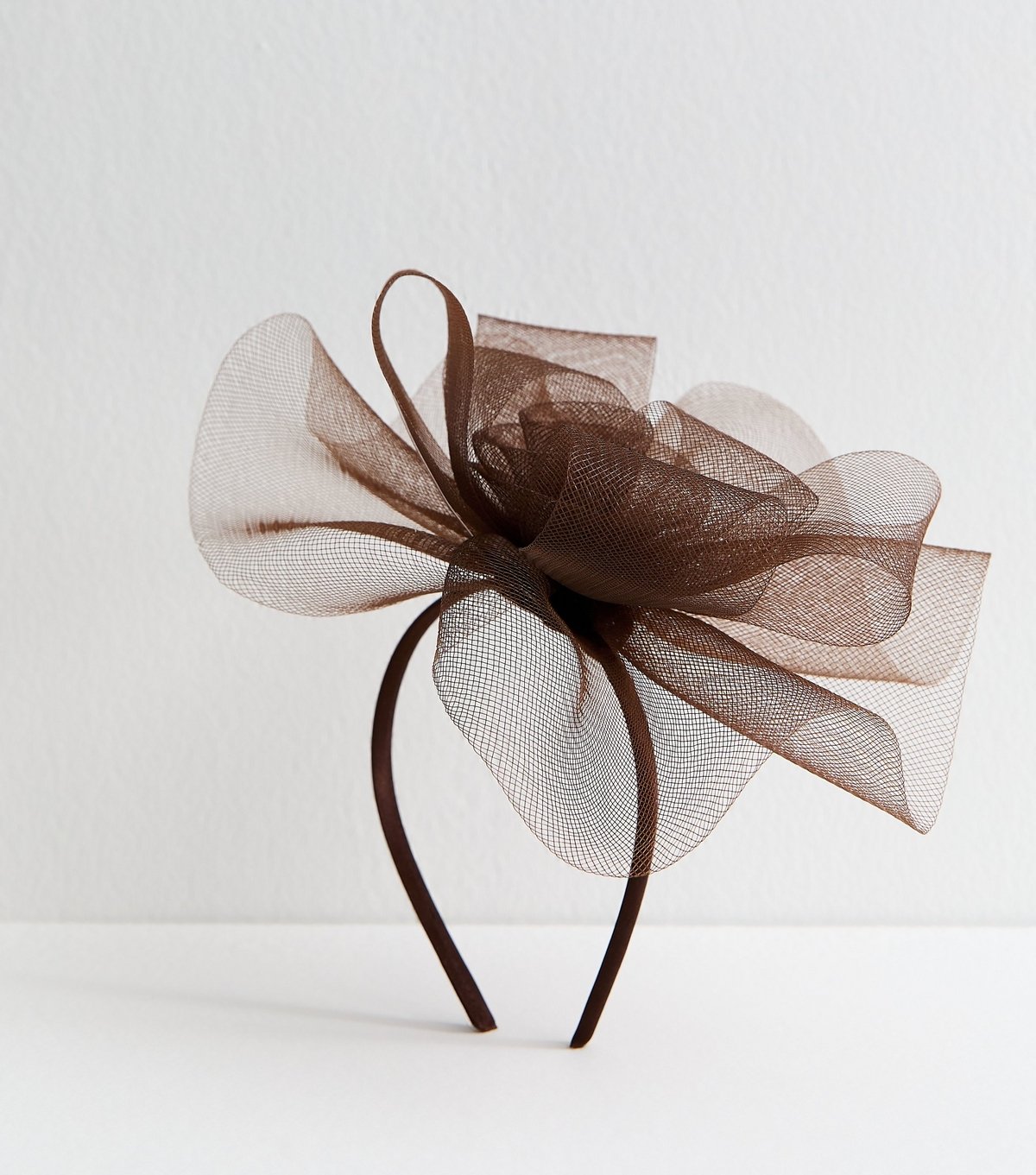 New Look Brown Mesh Flower Fascinator New Look - 2
