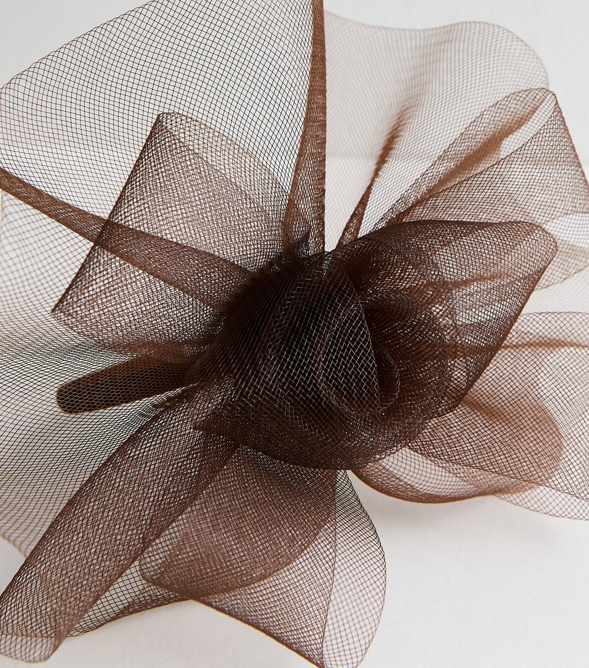 New Look Brown Mesh Flower Fascinator New Look - 3