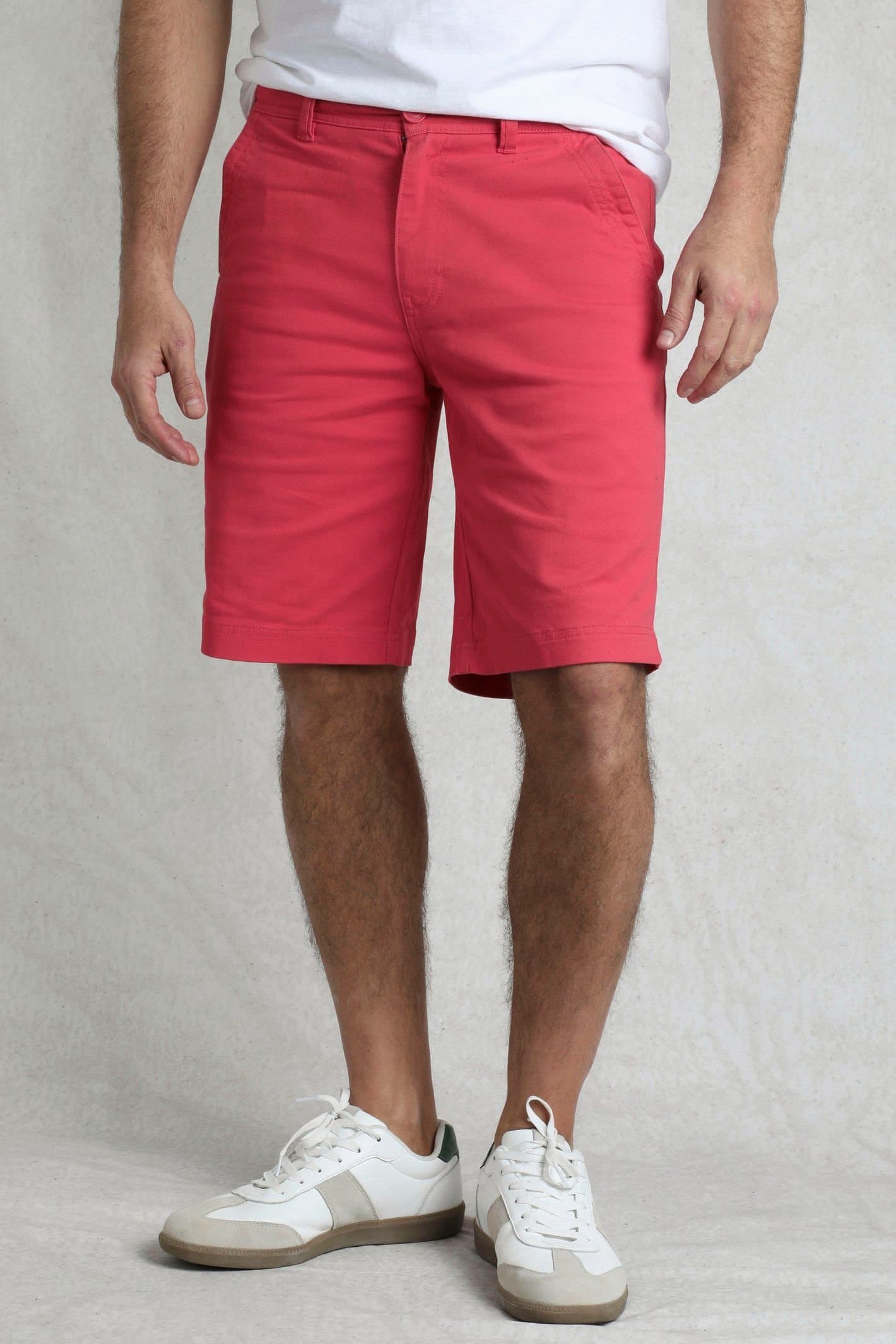 Weird Fish Weird Fish Men's Rayburn Cotton Flat Front Shorts in Dark Pink