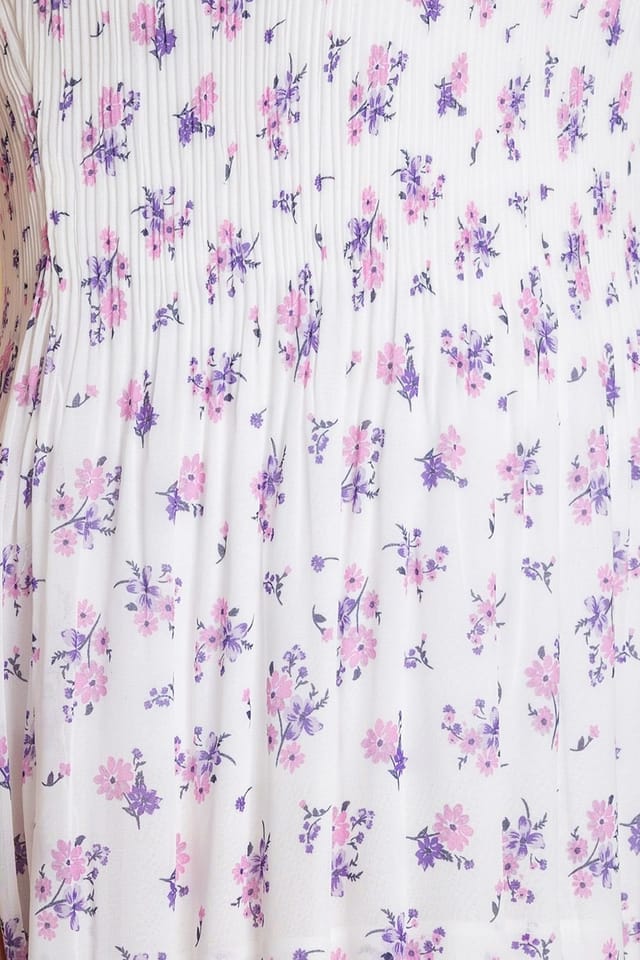 Anna Rose Anna Rose Women's Pleated Tiered Floral Dress - 3