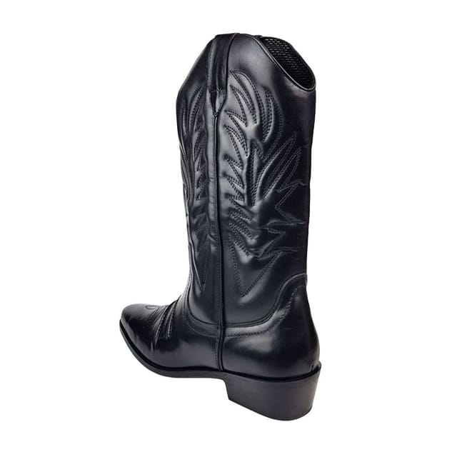 Woodland Woodland Men's High Clive Western Cowboy Boots in Black - 2