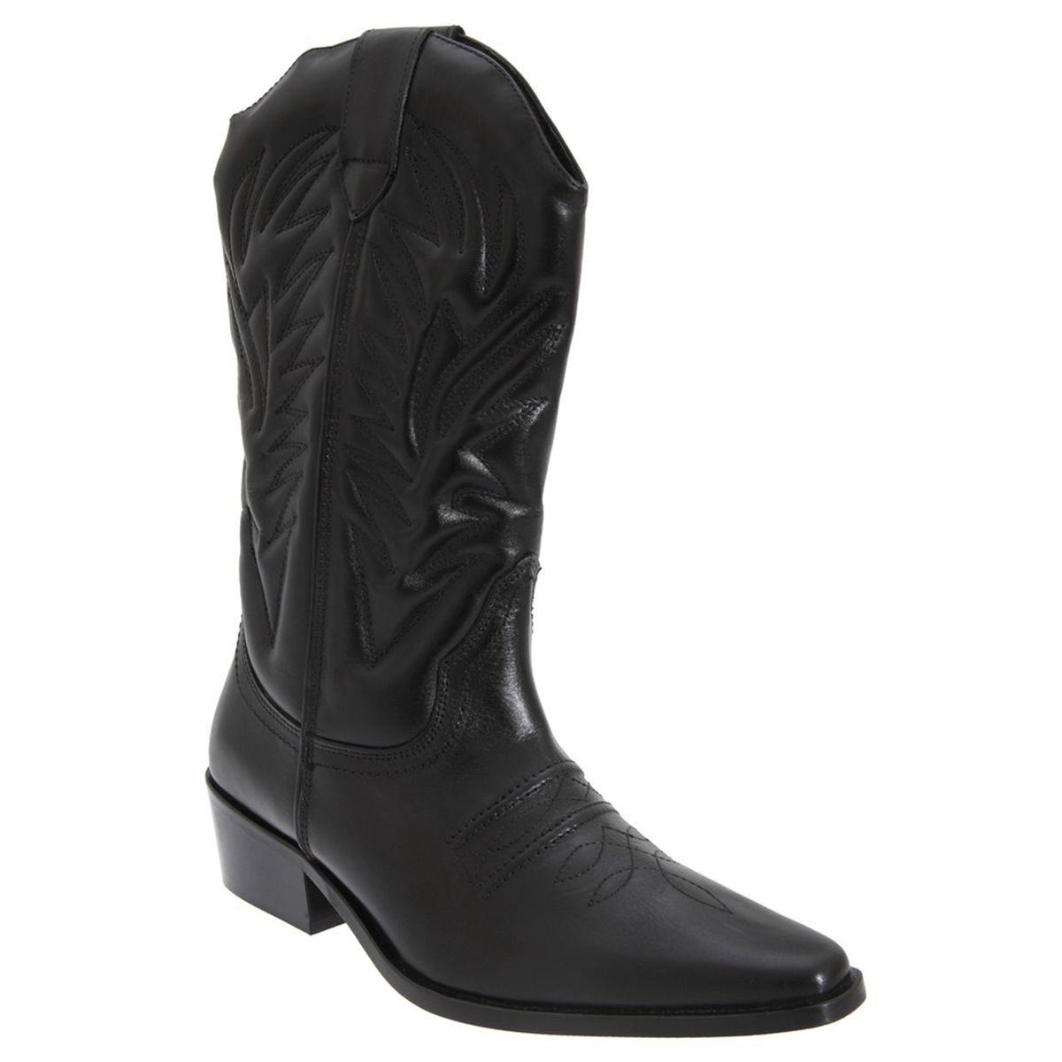 Woodland Woodland Men's High Clive Western Cowboy Boots in Black - 4