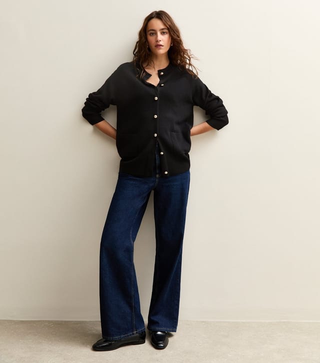 New Look Women's Black Longline Crew Neck Cardigan New Look - 3
