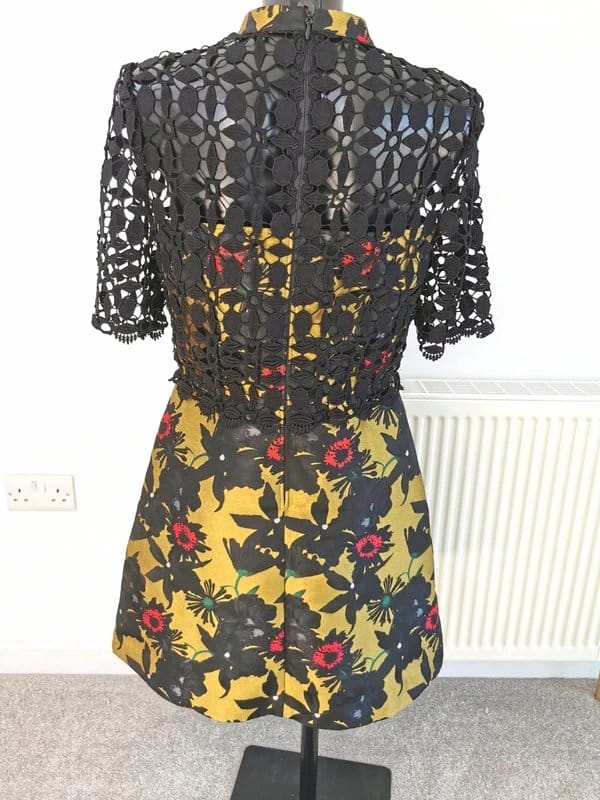 ASOS Asos Black and Yellow Dress Size 14 Bnwt - 1