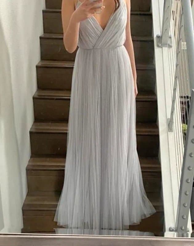 ASOS ASOS tulle cami bridesmaid dress - grey / heather - size 12 - new with tags