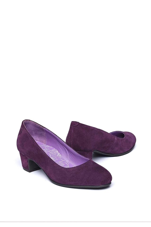 Moshulu Moshulu Women's 'Keel Suede' Court Shoes in Plum - 2
