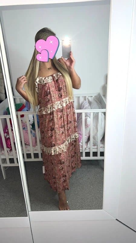 New Look Pink paisley floral print maxi dress