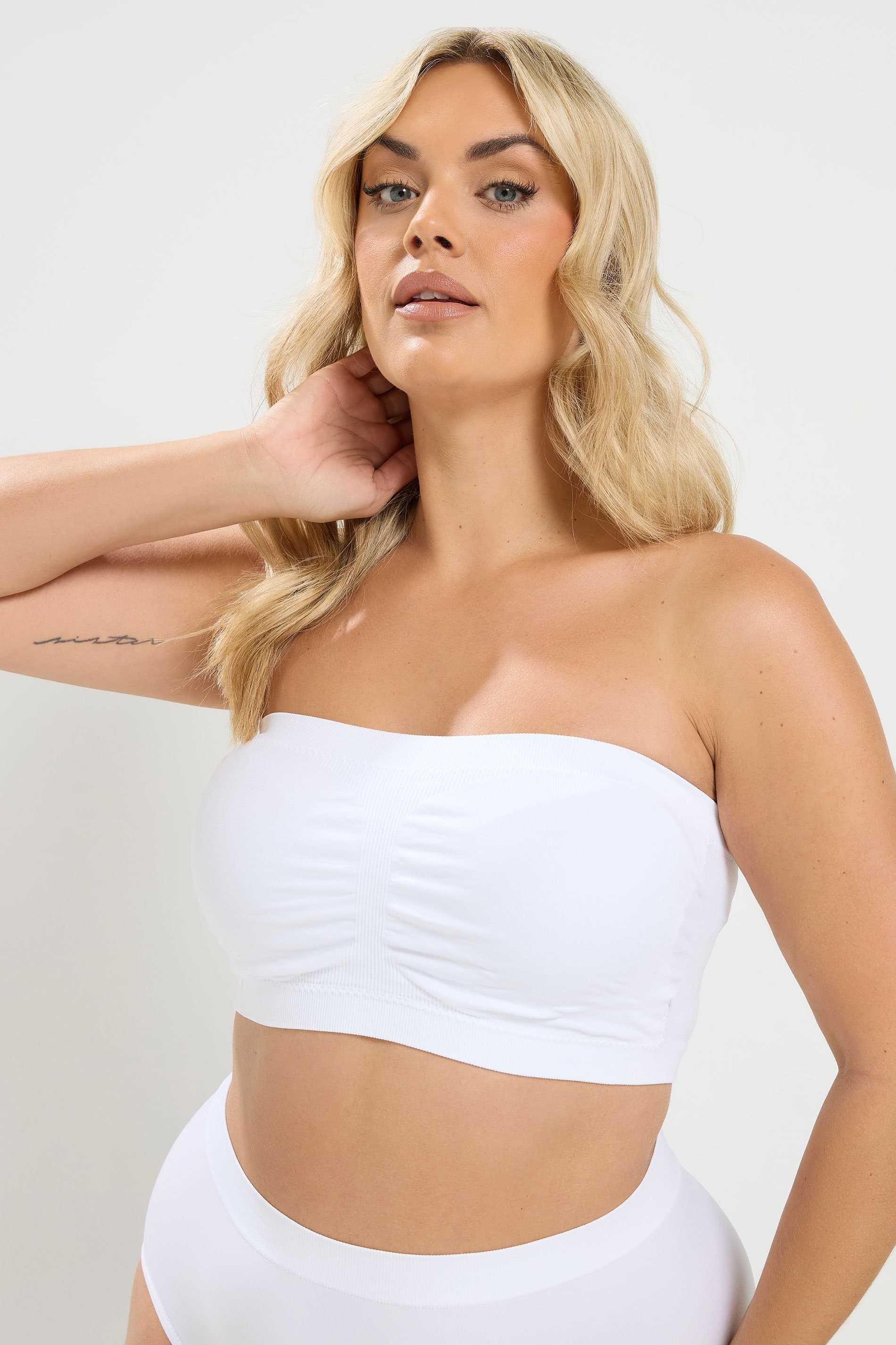 Yours 2 Pack Plus Size Black & White Seamless Bras