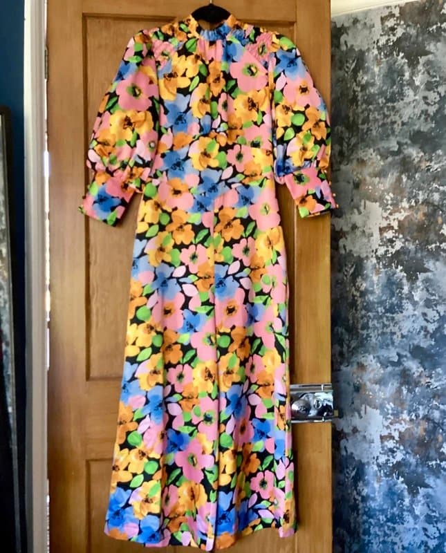 ASOS Design Vibrant open back ASOS Design jumpsuit- size 10