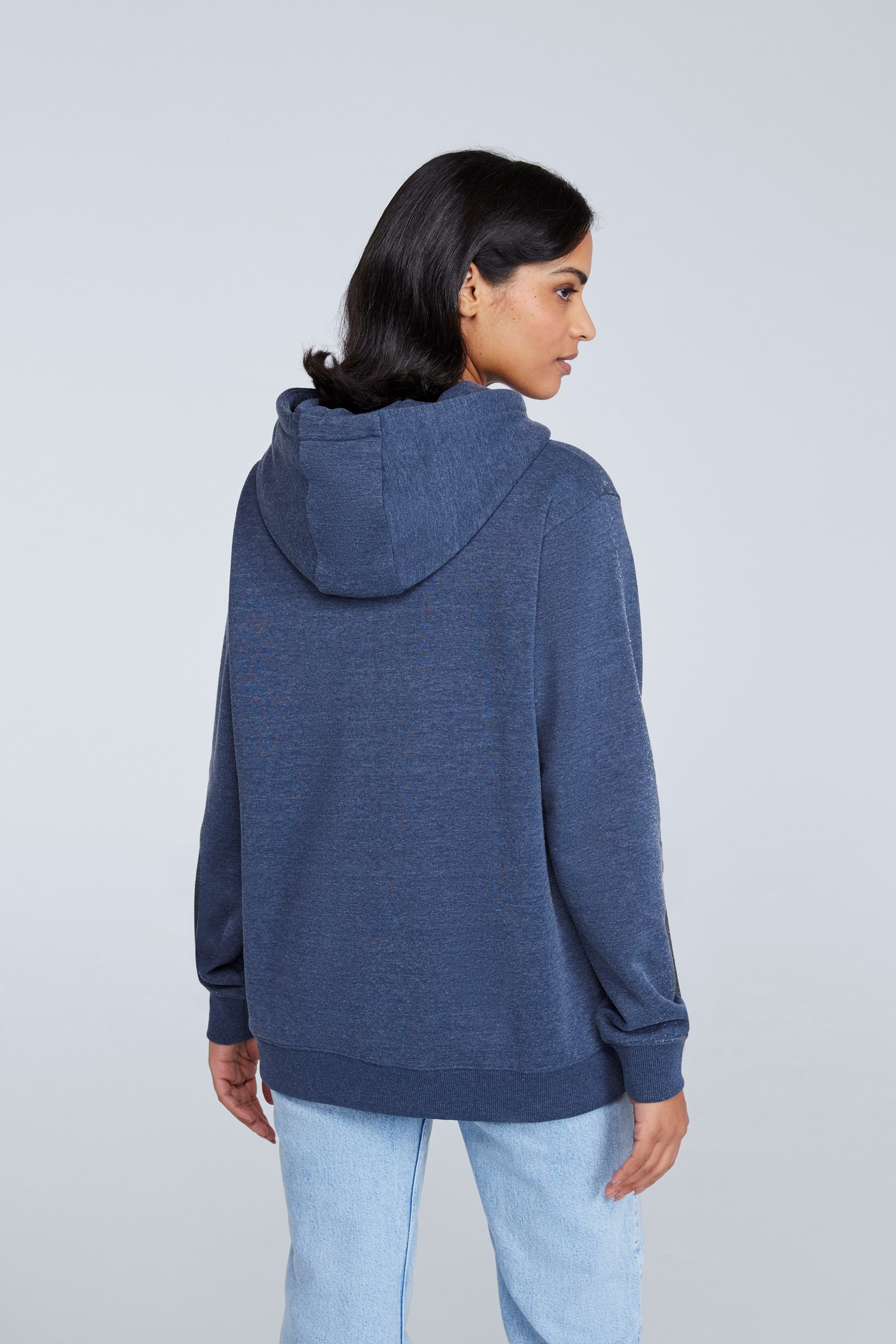 Animal Animal Women's Maya Hoodie Sweatshirt Gym Training Cotton Pullover in Dark Blue - 2