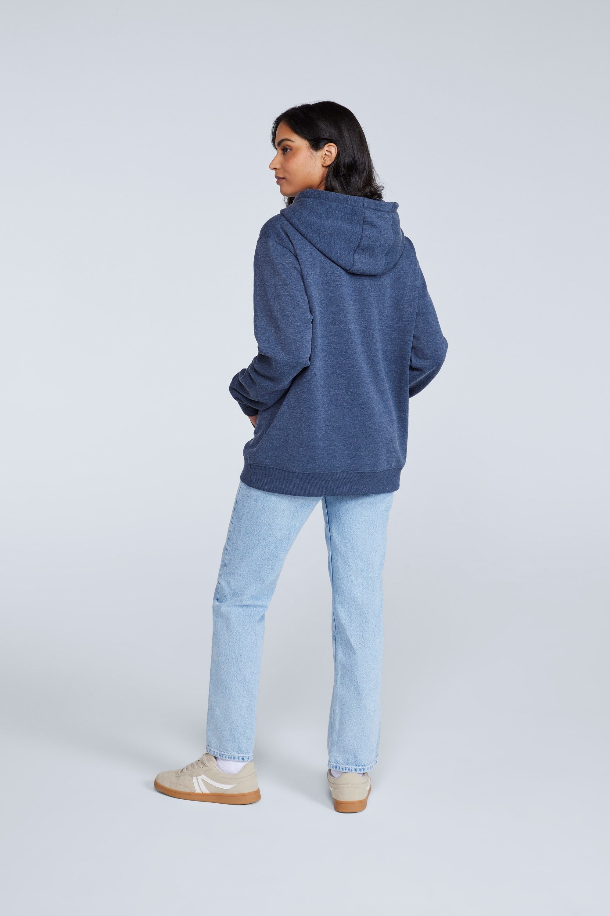 Animal Animal Women's Maya Hoodie Sweatshirt Gym Training Cotton Pullover in Dark Blue - 4