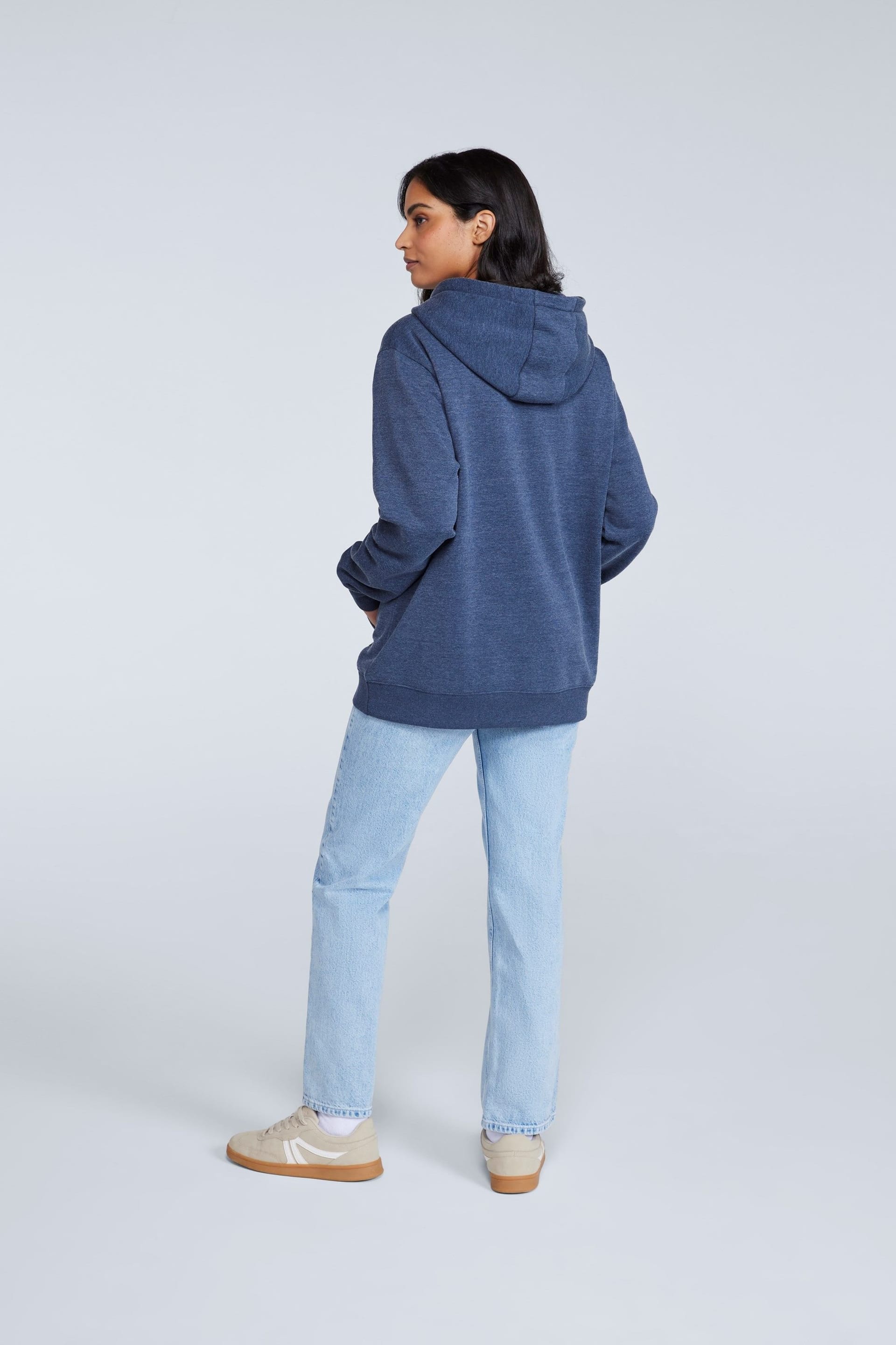 Animal Animal Women's Maya Hoodie Sweatshirt Gym Training Cotton Pullover in Dark Blue - 4