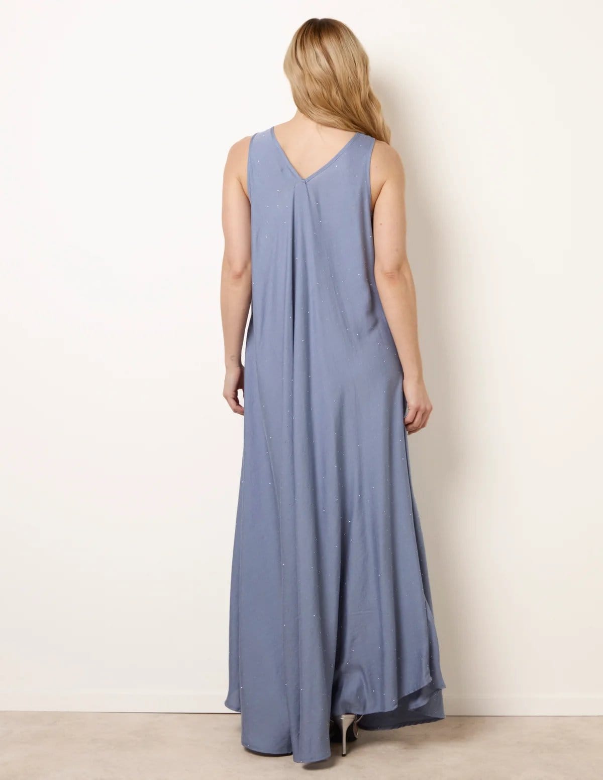 Blue Vanilla Diamante V Neck Dress - 4